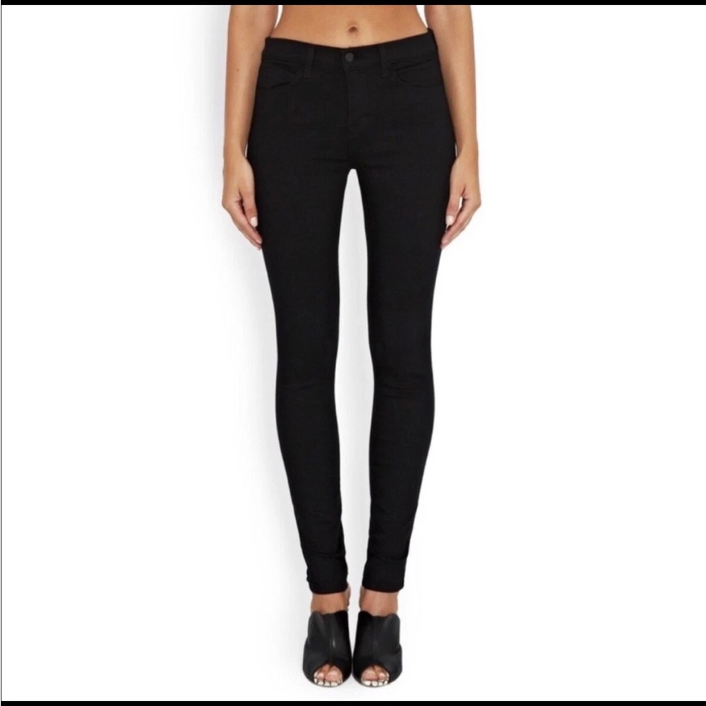 J BRAND Pencil Leg Jeans 942 Jett Black Low Rise Size 29